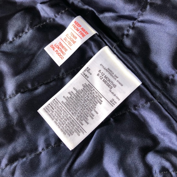 Baby Gap Dark Blue Peacoat Size 6-12 - Picture 4 of 7